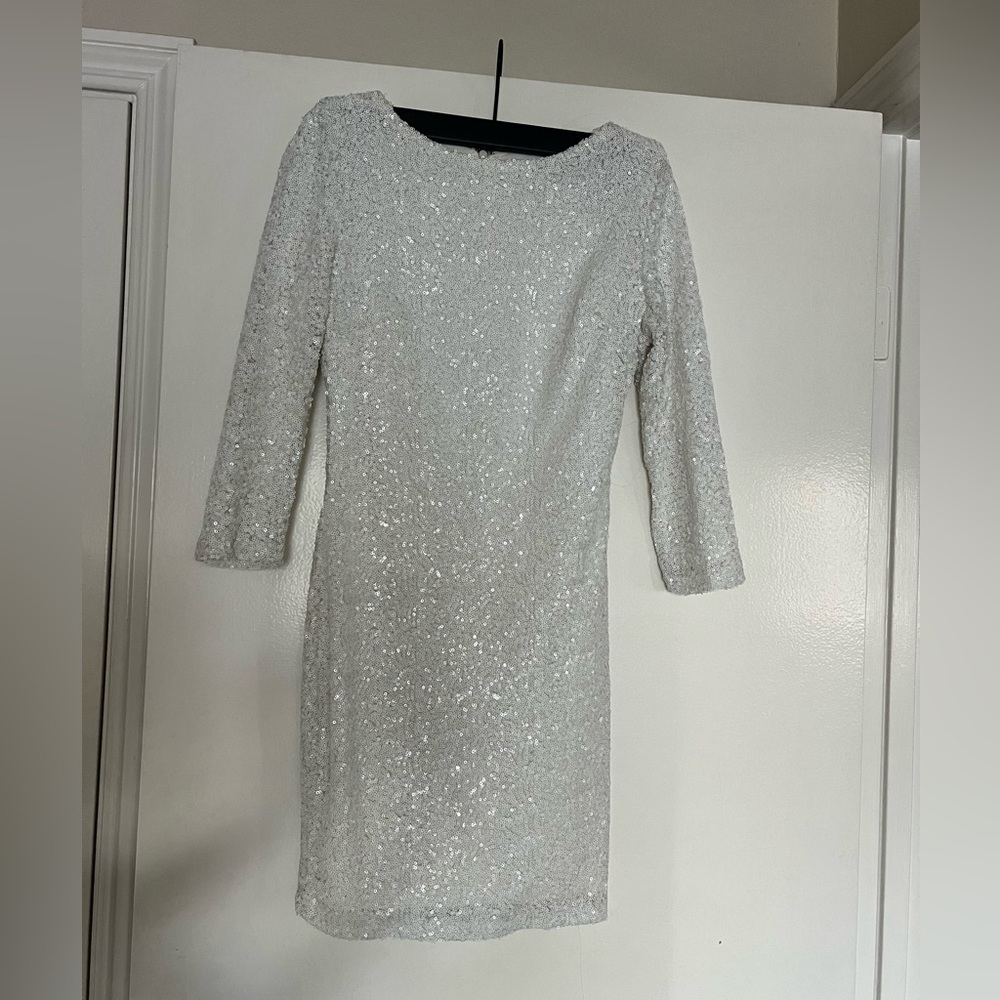 White Sequin Dress